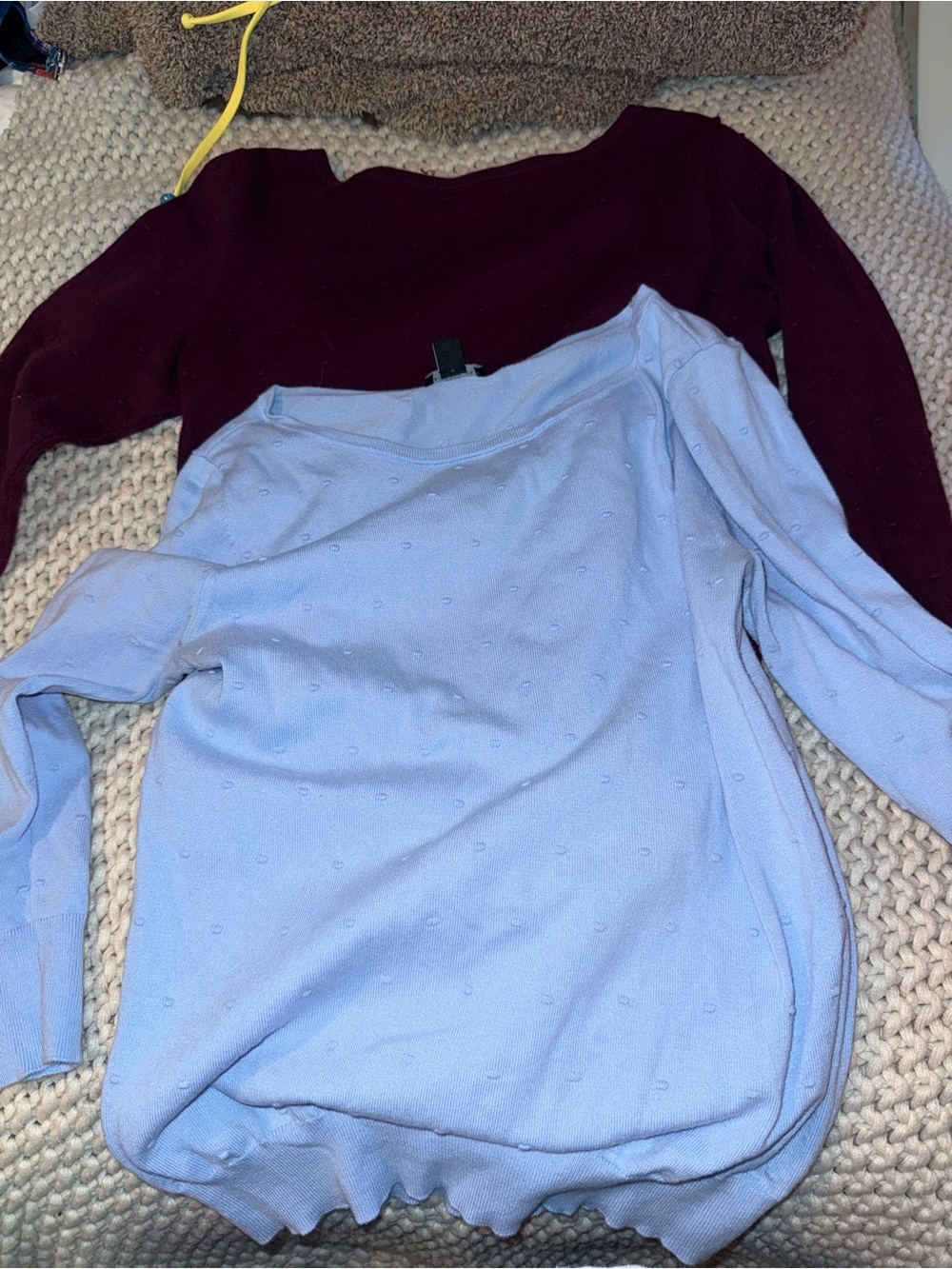 Light Blue Long Sleeve Crew Neck Sweater - Women's